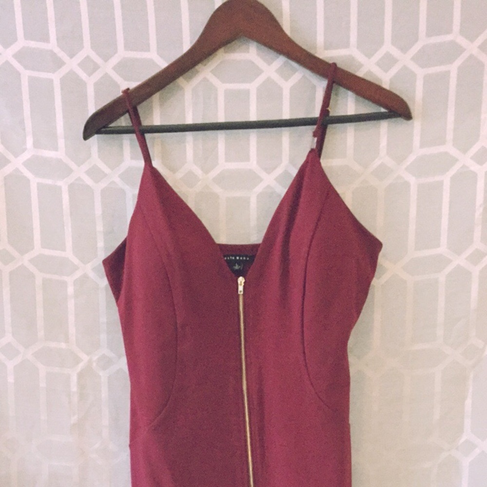 Mini zip up tank top dress